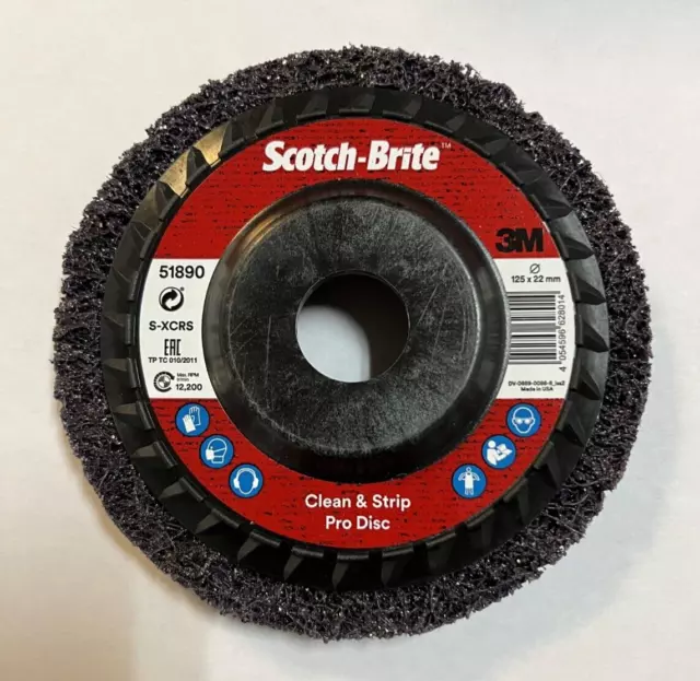 3x Disque Ø125 Nylon de Nettoyage et Décapage Scotch-Brite™ XT Pro 3M 51890