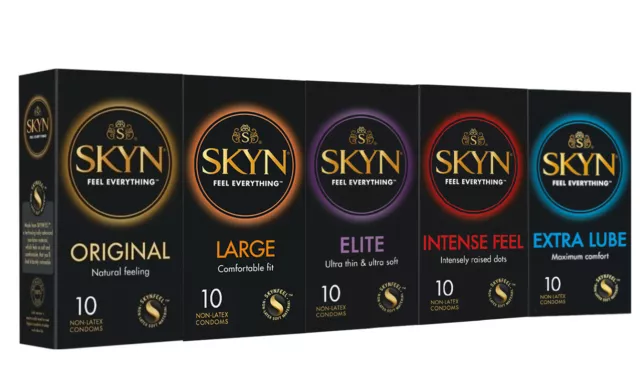 SKYN latexfreie Kondome Original Elite Extra Feucht Intense Feel Large Groß XXL