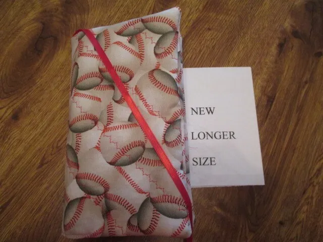 Batters Up Baseball Print Handmade Quilted Longer Paperback Book Cover