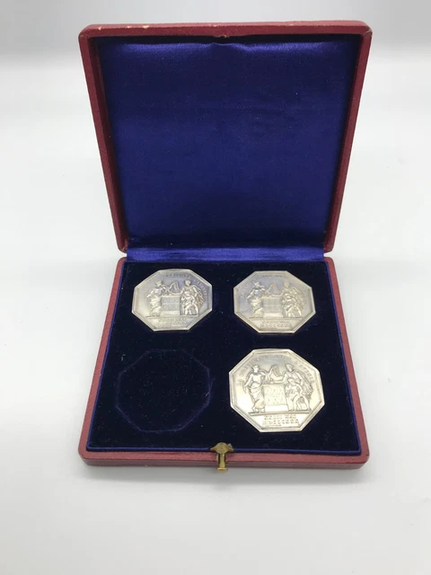 Monaco. Lot de 2 médailles en argent (Dynastie des Grimaldi et 50ème
