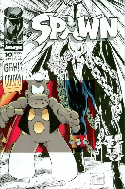 SPAWN #10 F/VF, Dave Sim Cerebus, Todd McFarlane, Image Comics 1993 Stock Image