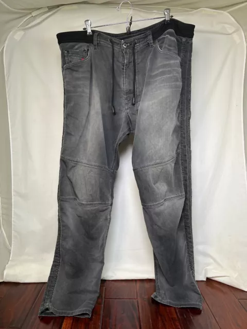 Diesel Industry Denim Sweatpants Mens 40 x 30 Gray Narrot Distressed Jogger