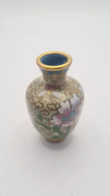 China Cloisonne Vase  Deko Handarbeit bunte Ornamente AA-30-4 3,5*5,5cm