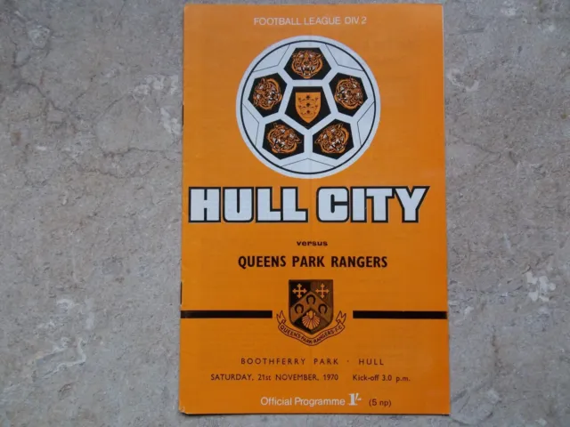 Hull v QPR (Queens Park Rangers)    21st November 1970     Division 2