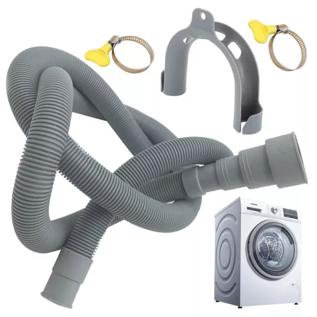 PVC Washing Machine Dishwasher Drain Waste Hose Extension Pipe With Bracket Set