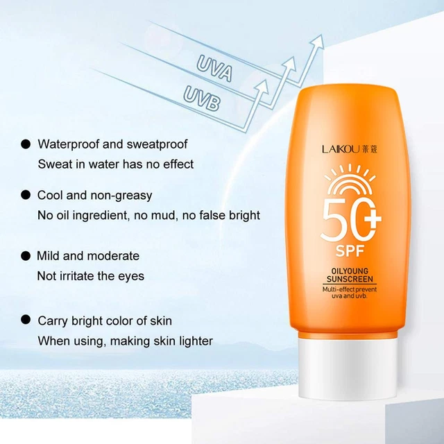 FACE SUNSCREEN WHITENING UV Protector Sunblock Moisturizing SPF50+ X0F7