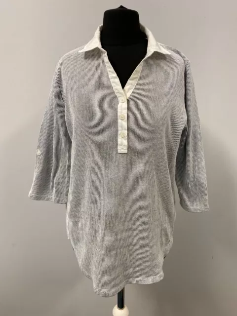 Tommy Hilfiger Manches Longues Femmes Chemise Blouse Haut Gr. S Luxe Noble 13123