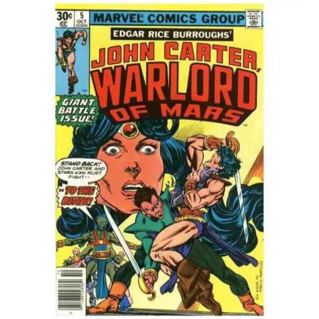 John Carter: Warlord of Mars (1977 series) #5 in VF + cond. Marvel comics [r!