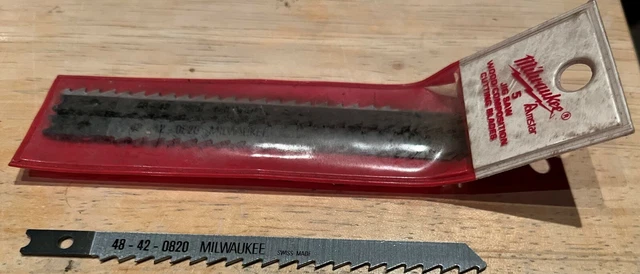 48-42-0820 Milwaukee 4-1/8 " 6-TPI Haut Carbone Acier Jig Scie Lames,5 De ,Neuf