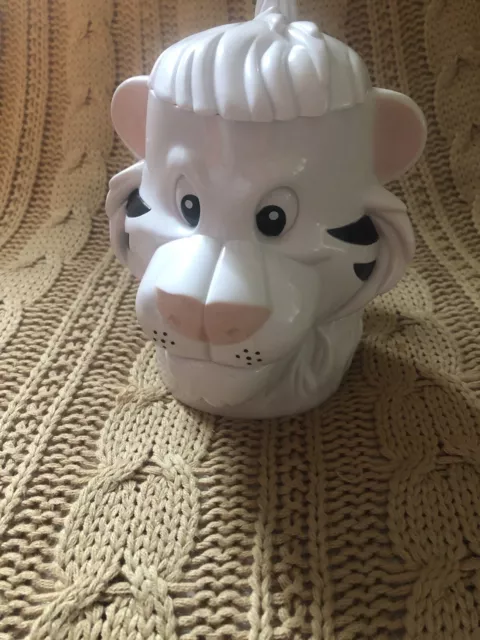 Ringling Bros Barnum & Bailey Circus White Tiger Mug Cup w/ Lid Souvenir New NOS