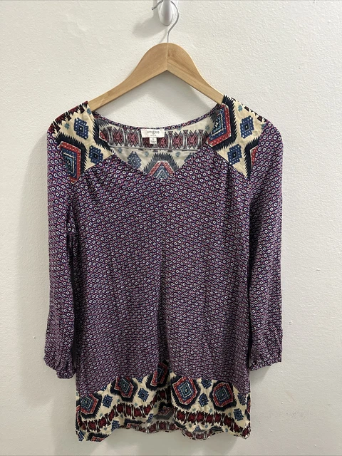 Umgee Boho Dress Women’s Size Sm Floral Boho Mixed Print  Long Sleeves