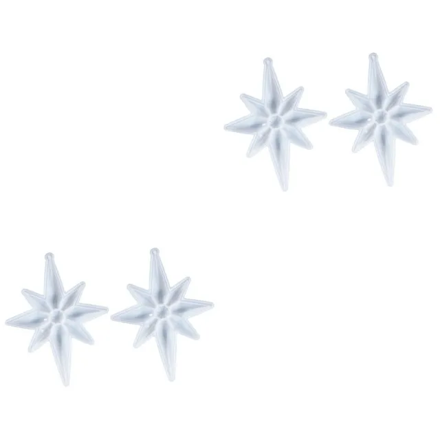 4 Pcs Achteckige Sternform Silikonformen Für Harz Kristall-Epoxy