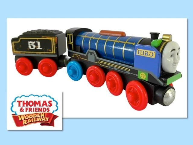 Thomas The Tank Engine & Friends Wooden Railway Train PATCHWORK HIRO WITH TENDER