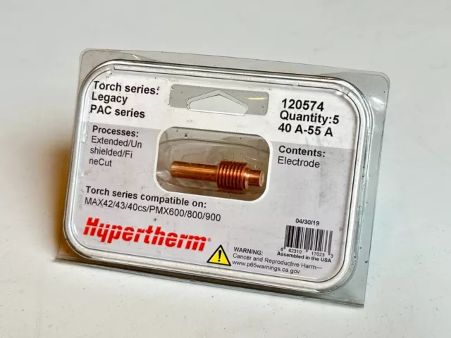 Hypertherm Powermax 120574 (4 PCS) Plasma Electrode PMX 800/900 - Open Pack