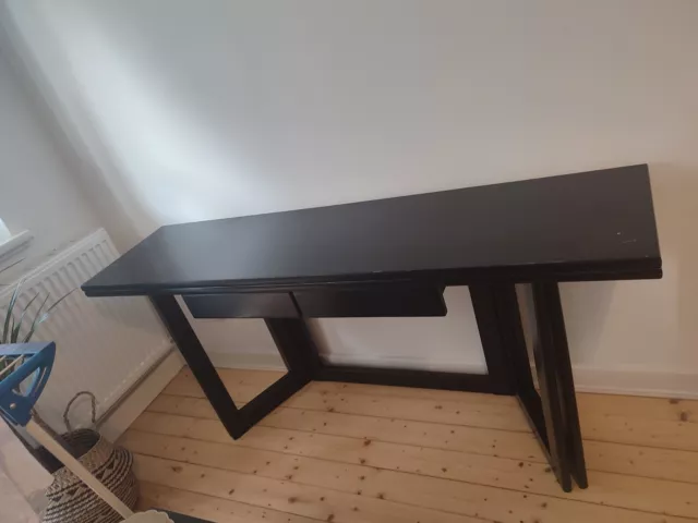 ikea tisch, schwarz, sehr guter zustand, faltbar, schreibtisch oder tisch,  2