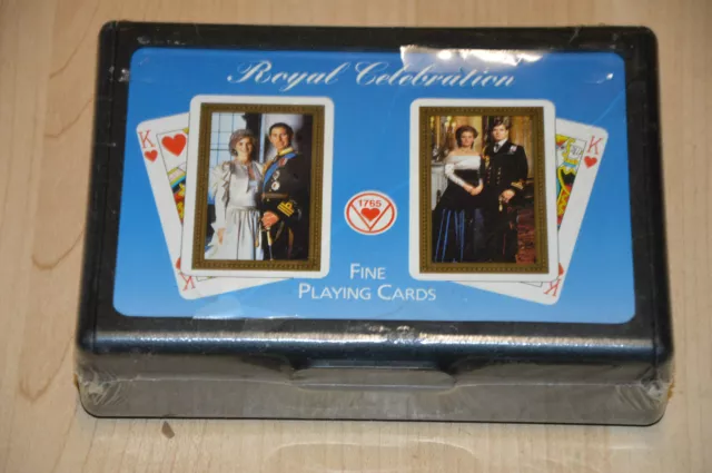deux jeu de 54 cartes : Royal Celebration -Playing Fine Cards / Angleterre Diana
