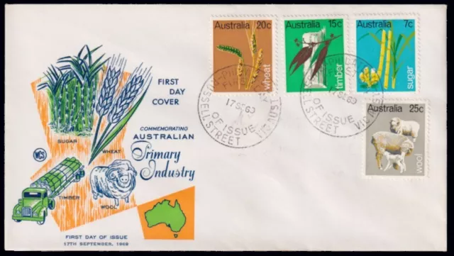 1969 Primary Industries On Wesley First Day Cover - Unaddressed (Ru8051)