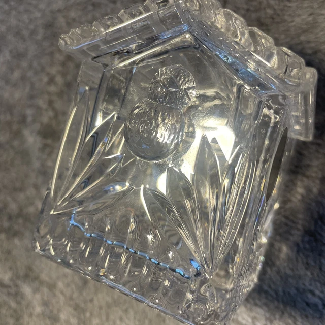 PRINCESS HOUSE 24 Lead Crystal Bird House Trinket Box Lidded Made in