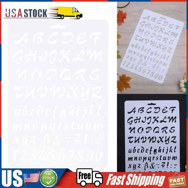 LETTERING STENCIL LETTER Alphabet Stencils Painting Paper Craft Number