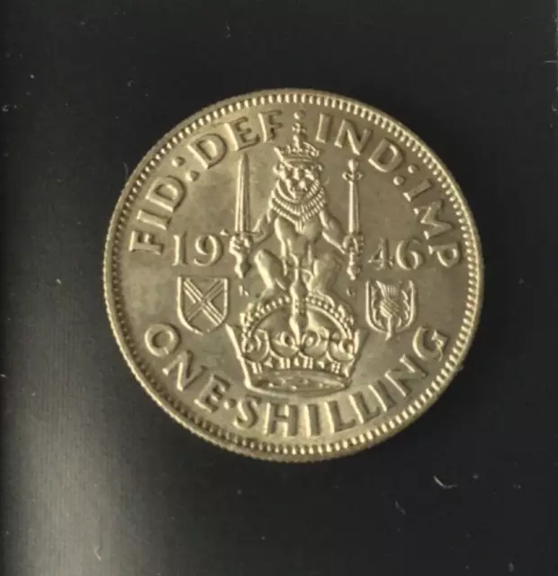 1946 King George VI Shilling Coin - Scottish Reverse.