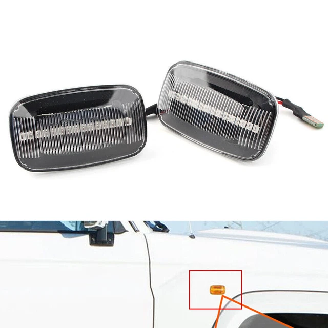 Luce marcatore laterale sequenziale LED 12 V 3 W dinamico per Toyota Land Cruiser trasparente po