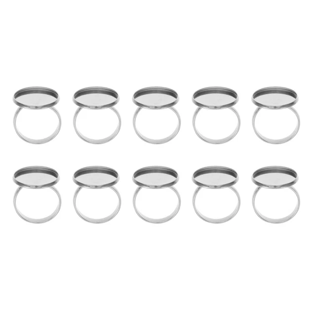 10 piezas Suministros para hacer joyas Base en blanco de acero inoxidable