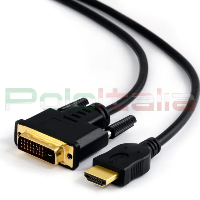 Cavo 1m da DVI-D dual link 24+1pin a HDMI maschio oro convertitore adattatore av