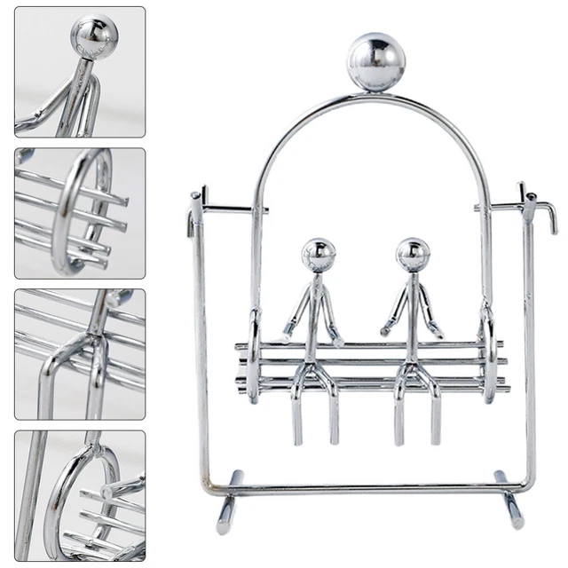 Iron Ornament Tumbler Desk Sculpture Toy Motion Balancing Lovers Child