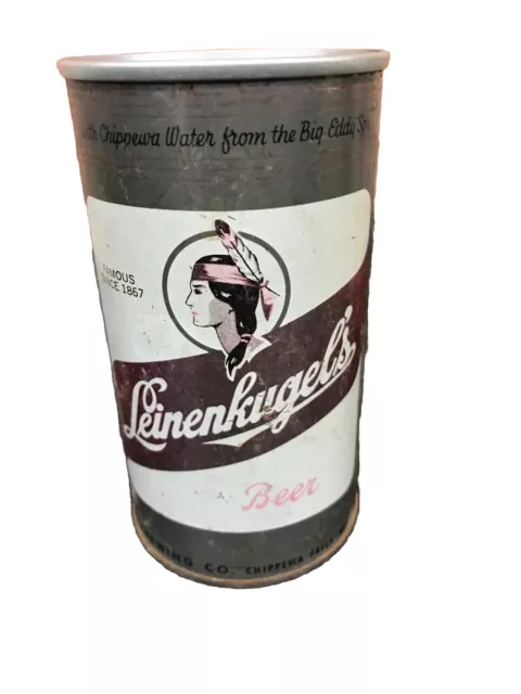 Leinenkugels Vintage Beer Metal Can Pull Tab 12 oz. 4.75" WI Big Eddy Springs 3