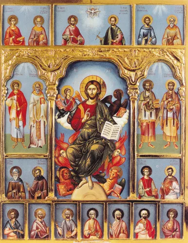 Orthodox Icon Pantokrator Enthronos 18x24cm Orthodoxe Ikone Jesus Christus