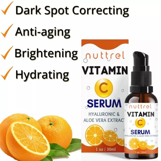 Sérum de vitamine C pour le visage 30 ml avec acide hyaluronique...