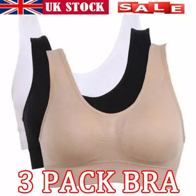 Pack Of 3 Olivia Control Bra, Comfort FIt Seamless Wireless Support Bra's