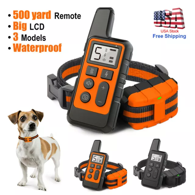 2700 FT Remote Dog Shock Training Collar Rechargeable Waterproof LCD Pet Trainer