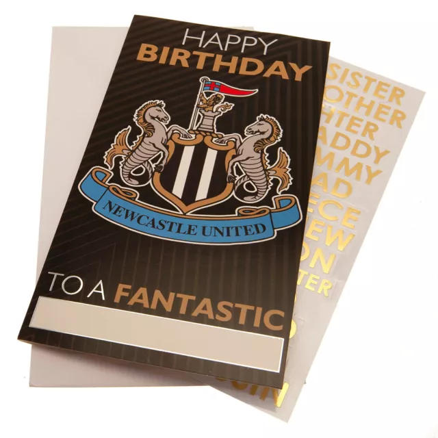 Newcastle United FC - Carte d'anniversaire avec autocollants (TA11335)