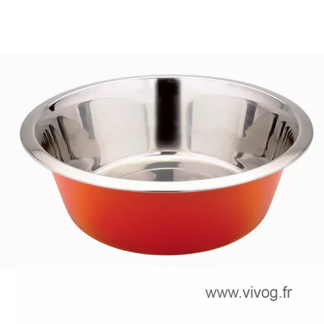 Gamelle INOX pour chien - Cerise ou orange 	2.84 L