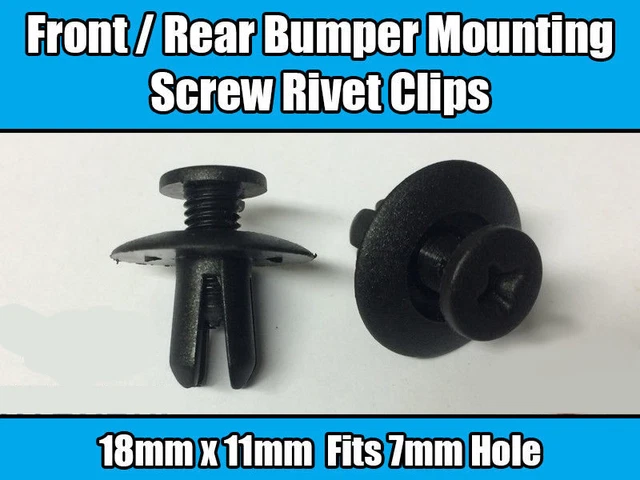 10x 7mm Black Rivet Trim Clips For Suzuki Bumper, Side Skirt, Sill – OEM Fit