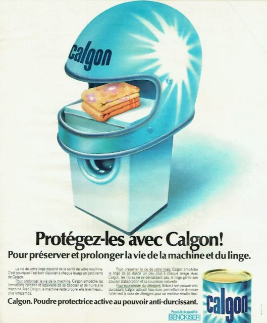 PUBLICITE ADVERTISING 045 1970 CALGON décalcairise l'eau de
