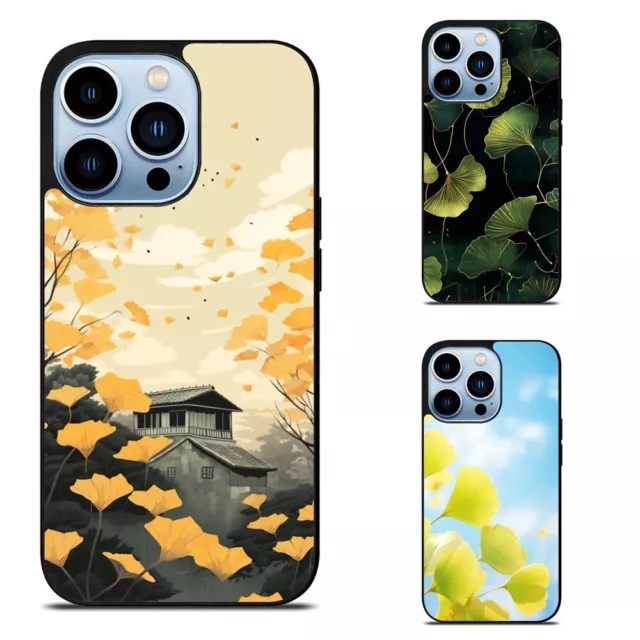 For Apple iPhone 11 12 13 14 15 Pro Max Deluxe Tough Cover autumn ginkgo
