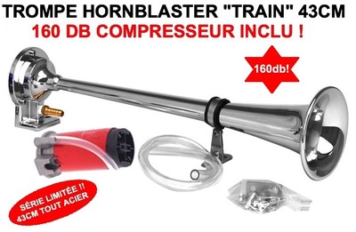 SIRENE 2 TROMPES LCMHORNBLASTER 175DB COMPRESSEUR INCLU TRUCK CAMION DEPANNEUR 