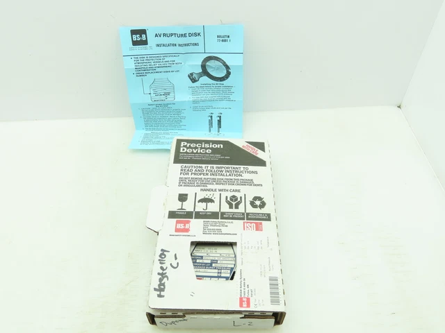 BS&B Safety Systems 1136198; VD-L-02 Rupture Disk 2" Type AV 13.6 PSID @ 72°F