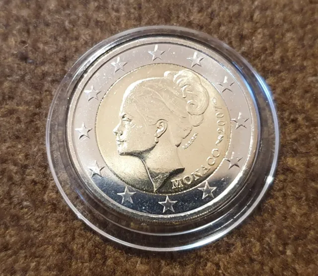 2 Euro Münze Monaco 25. Todestag Von Grazia Patricia-Grace Kelly 2007