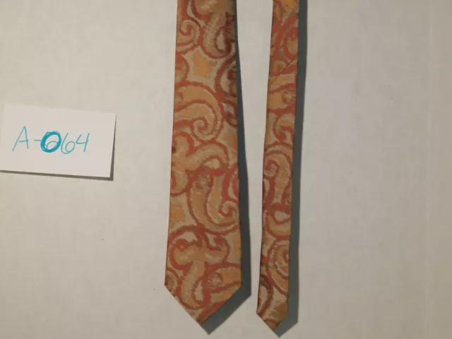 Peach mens neck tie, Van Huesen, Silk, stain resistant, made in China