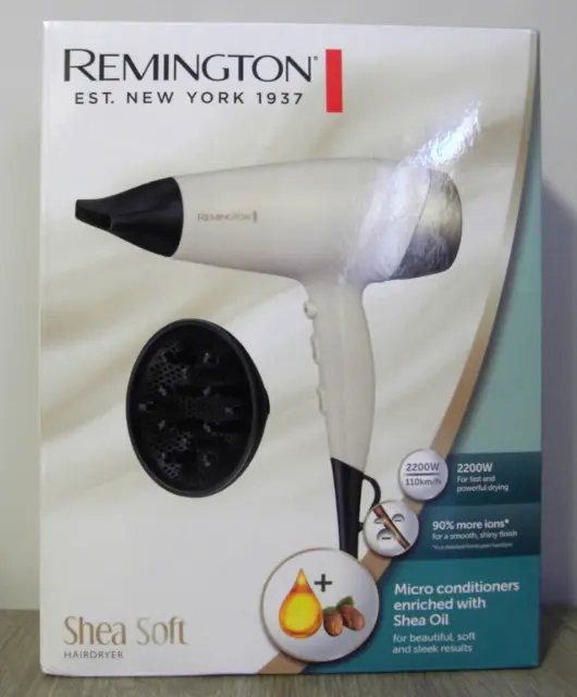 Remington Shea Soft Hairdryer 2200W 3 Heat & 2 Speed Settings New & Sealed