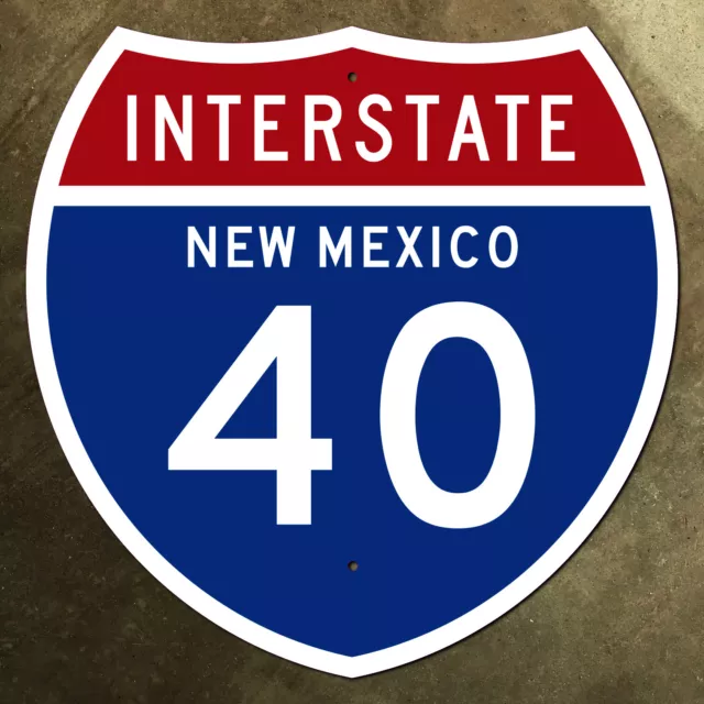 New Mexico interstate route 40 highway marker road sign 1957 US 66 12x12