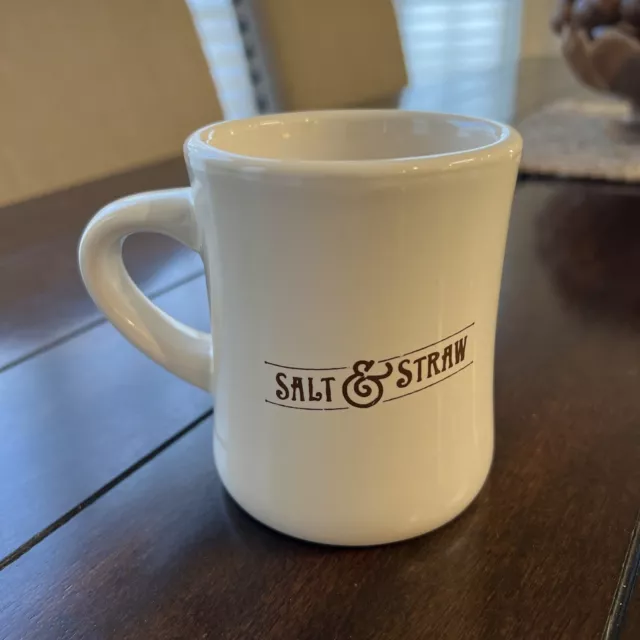 Salt & Straw Ice Cream Mug Design Off White Diner Style Cup  Collectible