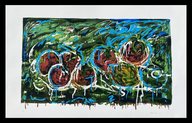 MARIO SCHIFANO-  SERIGRAFIA MATERICA cm. 70 X 100