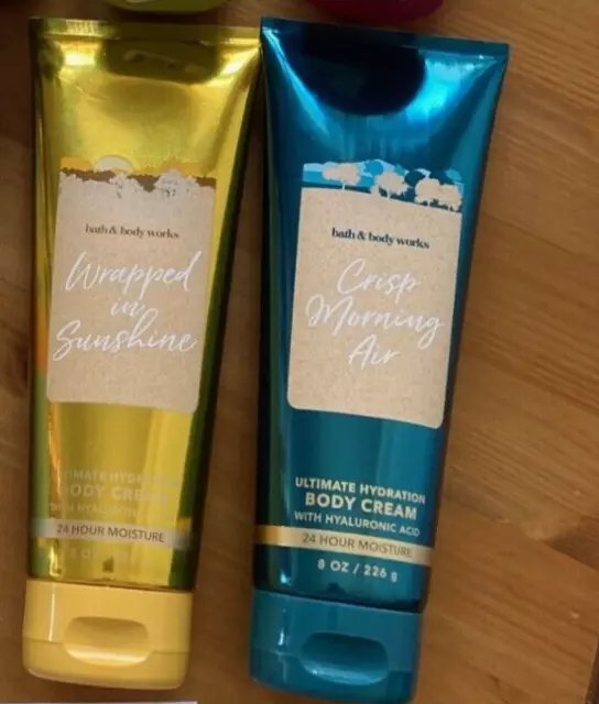 Usa Bath & Body Works Shea Lotion x  2 Crisp Morning Air & Wrapped in Sunshine