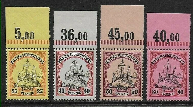 Deutsche Kolonien - DSWA -Mi.-Nr. 15, 17 - 19 Luxus - Oberrandstücke -postfrisch
