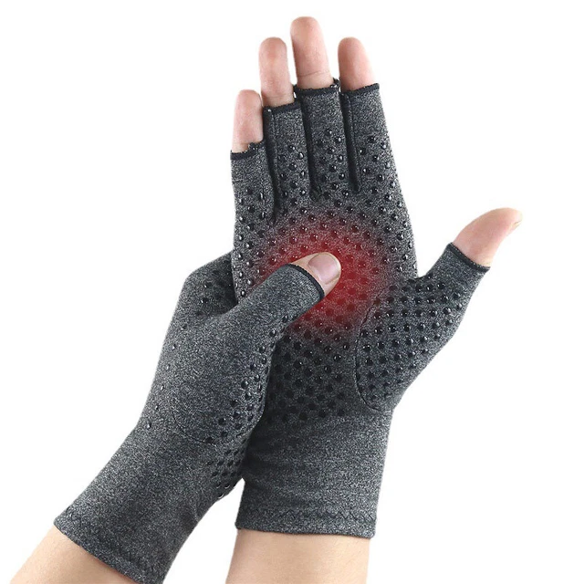 2PC COMPRESSION ARTHRITIS Gloves Fingerless Gloves Anti Arthritis ...