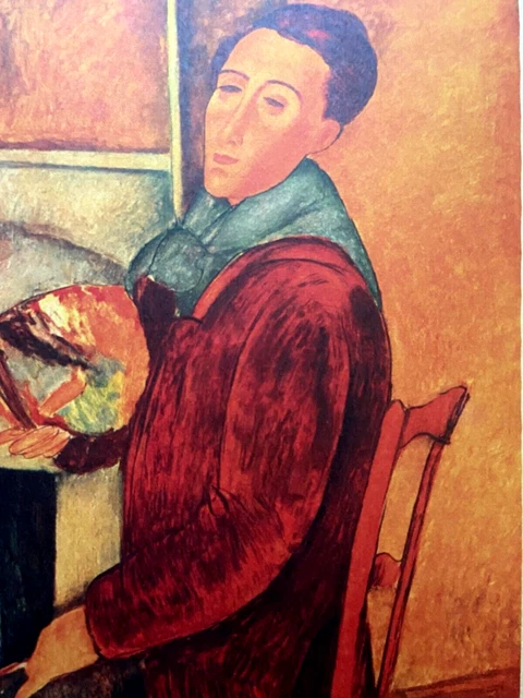 Amedeo Modigliani "Autorretrato" Eliografia 28x39 (Picasso Chagall Matisse)